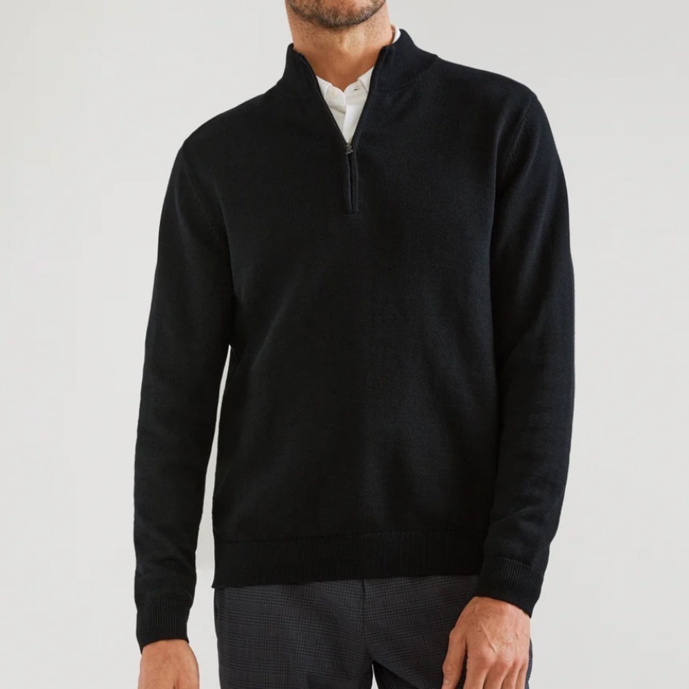 Rhone Commuter 1/4 Zip Sweater Insulating Knit Mid-Layer Black XXL